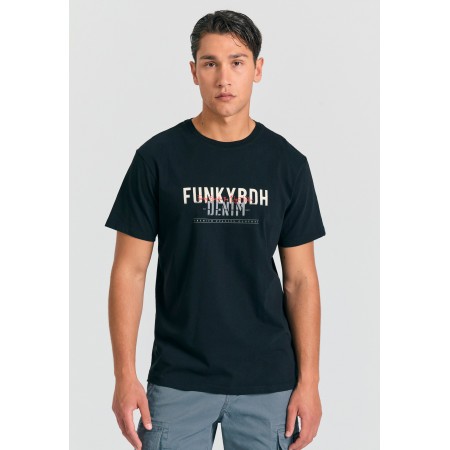 Funky Buddha Ανδρικό Κοντομάνικο T-Shirt Μαύρο