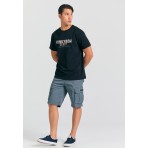 Funky Buddha Ανδρικό Κοντομάνικο T-Shirt Μαύρο