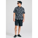 Funky Buddha Ανδρικό Πουκάμισο Με Κοντό Μανίκι (FBM011-035-05-BLACK)