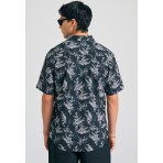 Funky Buddha Ανδρικό Πουκάμισο Με Κοντό Μανίκι (FBM011-035-05-BLACK)