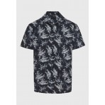Funky Buddha Ανδρικό Πουκάμισο Με Κοντό Μανίκι (FBM011-035-05-BLACK)