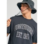 Funky Buddha Ανδρικό Κοντομάνικο T-Shirt Ανθρακί