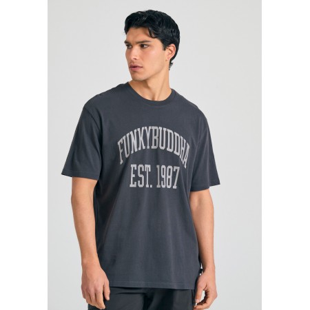 Funky Buddha Ανδρικό Κοντομάνικο T-Shirt Ανθρακί