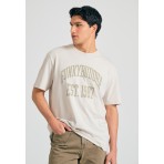 Funky Buddha Ανδρικό Κοντομάνικο T-Shirt Γκρι Ανοιχτό