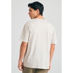 Funky Buddha Ανδρικό Κοντομάνικο T-Shirt Γκρι Ανοιχτό