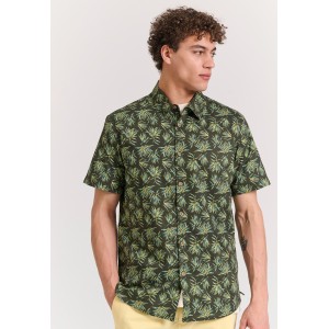 Funky Buddha Πουκάμισο Κοντομάνικο Ανδρικό (FBM011-039-05-DK-KHAKI)