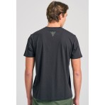 Funky Buddha Ανδρικό Κοντομάνικο T-Shirt Ανθρακί