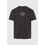 Funky Buddha Ανδρικό Κοντομάνικο T-Shirt Ανθρακί