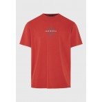Funky Buddha Ανδρικό Κοντομάνικο T-Shirt Κεραμιδί