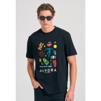 Funky Buddha Ανδρικό Κοντομάνικο T-Shirt Μαύρο