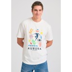 Funky Buddha Ανδρικό Κοντομάνικο T-Shirt Εκρού