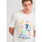 Funky Buddha Ανδρικό Κοντομάνικο T-Shirt Εκρού