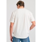 Funky Buddha Ανδρικό Κοντομάνικο T-Shirt Εκρού