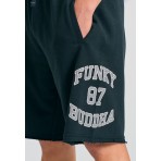Funky Buddha Ανδρική Βερμούδα Μαύρη