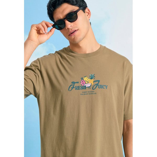 Funky Buddha T-Shirt Ανδρικό (FBM011-051-04-OREGANO)