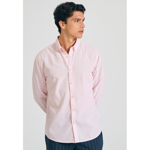 Funky Buddha Ανδρικό  Πουκάμισο Basic (FBM011-052-05-PINK-MEL)