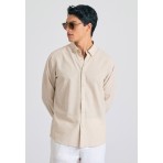 Funky Buddha Ανδρικό  Πουκάμισο Basic (FBM011-052-05-SAND-MEL)