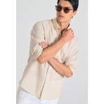 Funky Buddha Ανδρικό  Πουκάμισο Basic (FBM011-052-05-SAND-MEL)