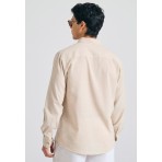 Funky Buddha Ανδρικό  Πουκάμισο Basic (FBM011-052-05-SAND-MEL)