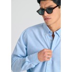 Funky Buddha Ανδρικό  Πουκάμισο Basic (FBM011-052-05-SKY-BLUE-MEL)