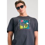 Funky Buddha Ανδρικό Κοντομάνικο T-Shirt Ανθρακί