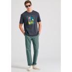 Funky Buddha Ανδρικό Κοντομάνικο T-Shirt Ανθρακί