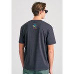 Funky Buddha Ανδρικό Κοντομάνικο T-Shirt Ανθρακί