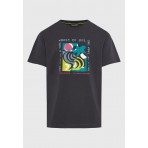 Funky Buddha Ανδρικό Κοντομάνικο T-Shirt Ανθρακί