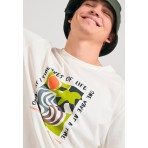 Funky Buddha Ανδρικό Κοντομάνικο T-Shirt Εκρού