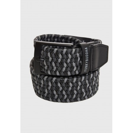 Funky Buddha Casual Ζώνη Μαύρη, Γκρι