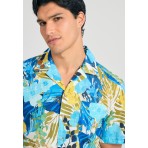 Funky Buddha Ανδρικό Πουκάμισο Με Κοντό Μανίκι (FBM011-057-05-OFF-WHITE)
