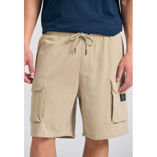 Funky Buddha Loose Tapered Fit Cargo Βερμούδα Αθλητική Ανδρική (FBM011-062-03-STONE)