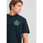 Funky Buddha Ανδρική Κοντομάνικη Μπλούζα Μαύρη