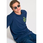 Funky Buddha Ανδρική Κοντομάνικη Μπλούζα Μπλε Σκούρο