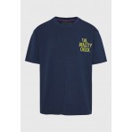 Funky Buddha Ανδρική Κοντομάνικη Μπλούζα Μπλε Σκούρο