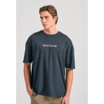 Funky Buddha Ανδρικό Κοντομάνικο T-Shirt Ανθρακί