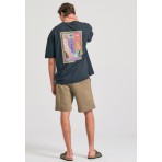 Funky Buddha Ανδρικό Κοντομάνικο T-Shirt Ανθρακί