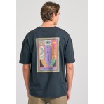 Funky Buddha Ανδρικό Κοντομάνικο T-Shirt Ανθρακί