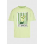 Funky Buddha Photographic Ανδρικό Κοντομάνικο T-Shirt Λαχανί