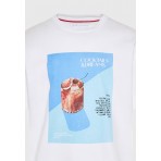 Funky Buddha Photographic Ανδρικό Κοντομάνικο T-Shirt Εκρού