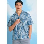 Funky Buddha Ανδρικό Πουκάμισο Με Κοντό Μανίκι (FBM011-066-05-LT-BLUE)