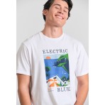 Funky Buddha Ανδρική Κοντομάνικη Μπλούζα Λευκ΄ή