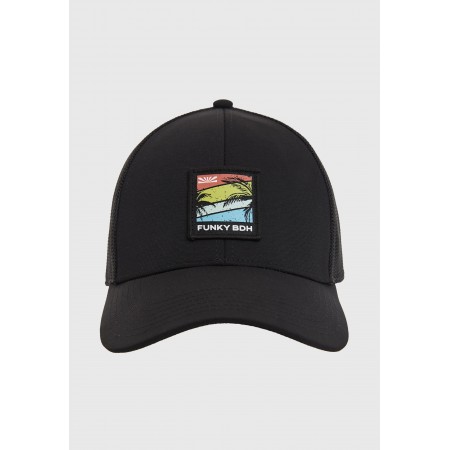 Funky Buddha Ανδρικό Trucker Καπέλο Snapback Μαύρο