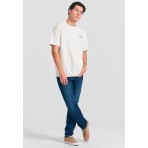 Funky Buddha Ανδρικό Τζιν Παντελόνι Tapered Fit (FBM011-070-02-DK-BLUE)