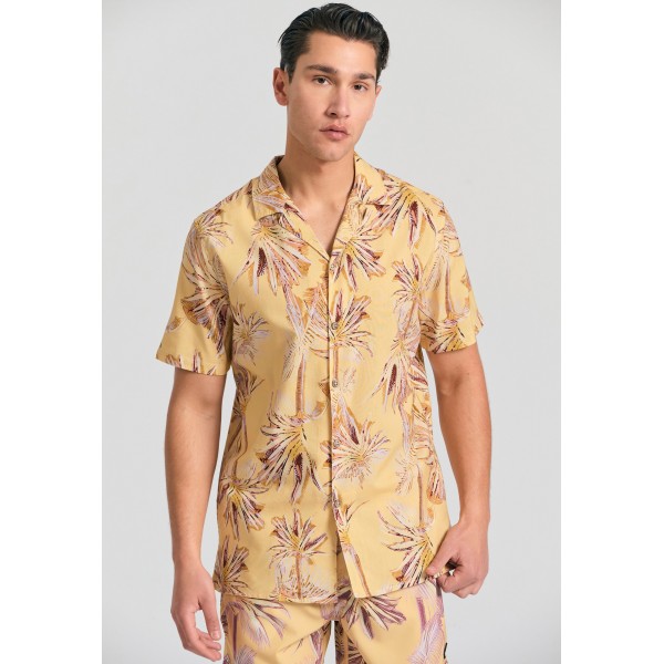 Funky Buddha Ανδρικό Πουκάμισο Με Κοντό Μανίκι (FBM011-071-05-PINEAPPLE)