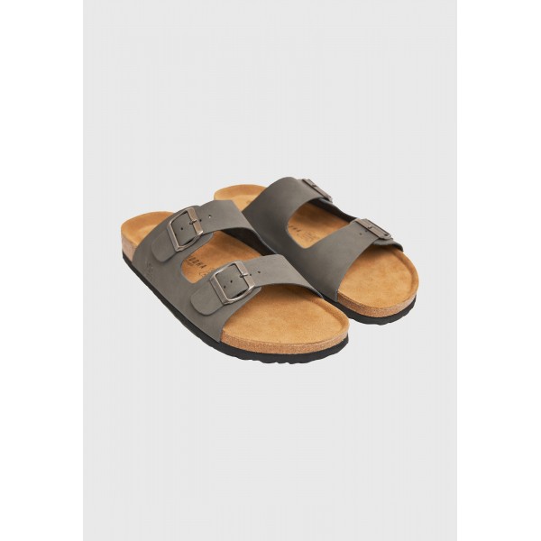 Funky Buddha Ανδρικά Δερμάτινα Σανδάλια (FBM011-073-08-GREY)