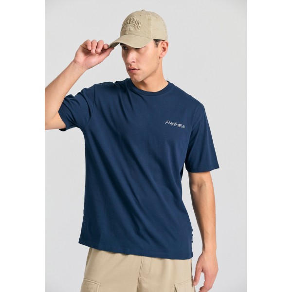 Funky Buddha Graphic T-Shirt Ανδρικό (FBM011-074-04-NAVY)