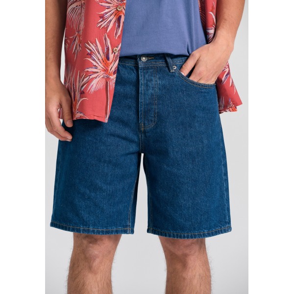 Funky Buddha Ανδρική Τζιν Βερμούδα (FBM011-075-03-DK-BLUE)
