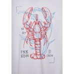 Funky Buddha Vintage Ανδρική Κοντομάνικη Μπλούζα Λευκή