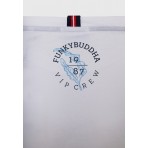 Funky Buddha Vintage Ανδρική Κοντομάνικη Μπλούζα Λευκή